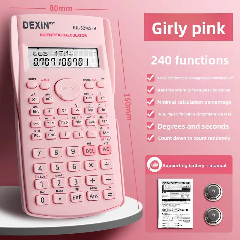 Scientific Student Calculator for Exams & Accounting Functions, Portable Classroom Calculator