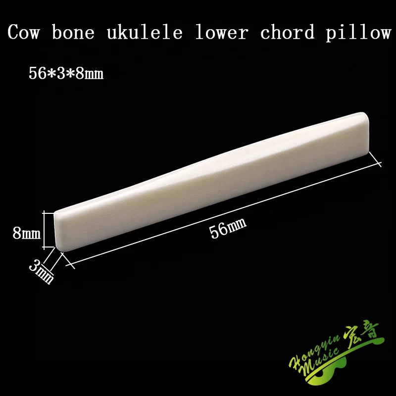 Ukulele Bone Bridge, Nut & Saddle Set - Real Bovine Bone Replacement