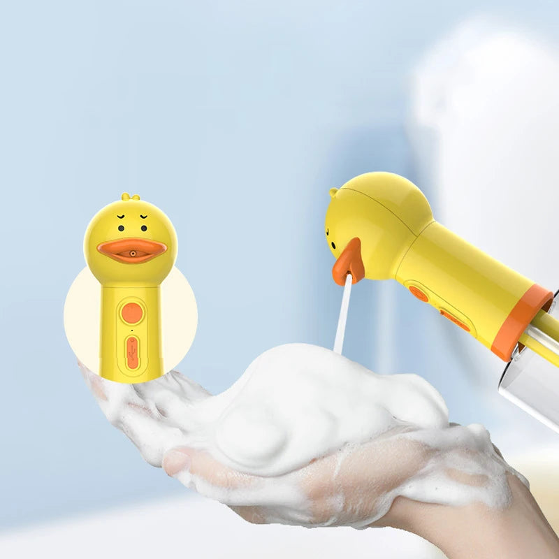 Yellow Duck Pet Foam Soap Dispenser – USB Rechargeable Automatic Foaming Dog Bath Sprayer