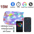 RGBIC Bluetooth LED String Lights - Smart Waterproof Fairy Strip, 2m–30m (6.6–98.4 ft) for Party, Curtain & Room