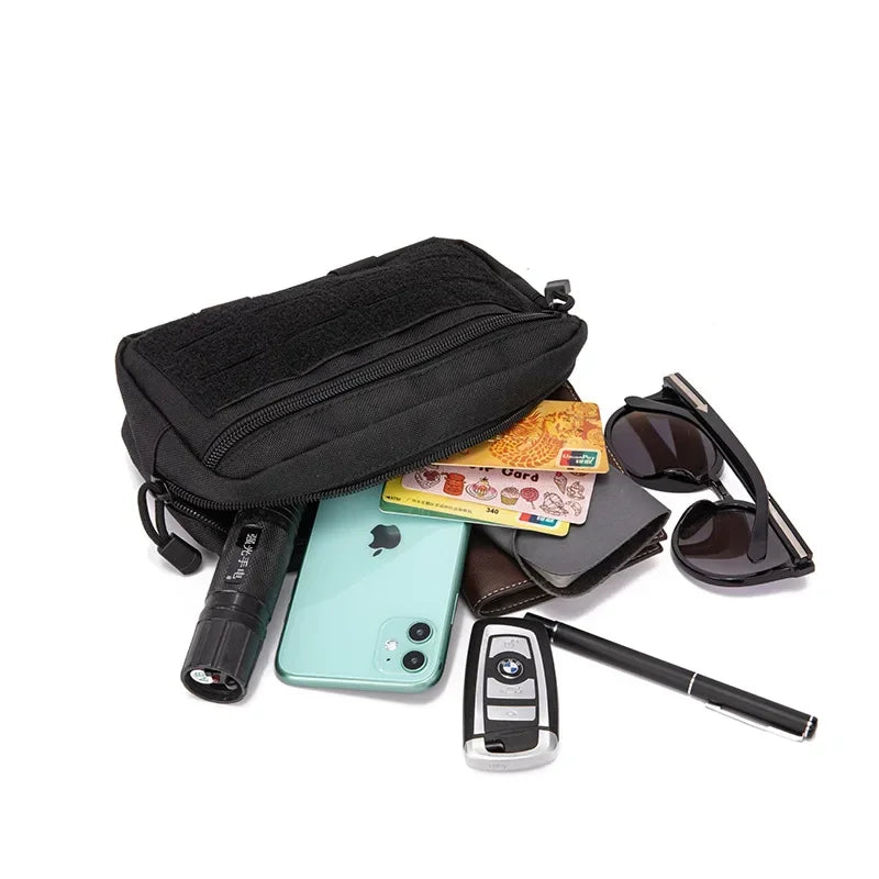 Tactical MOLLE EDC Pouch - Compact Nylon Waist Utility Pack for Phone, First Aid & EMT Gear