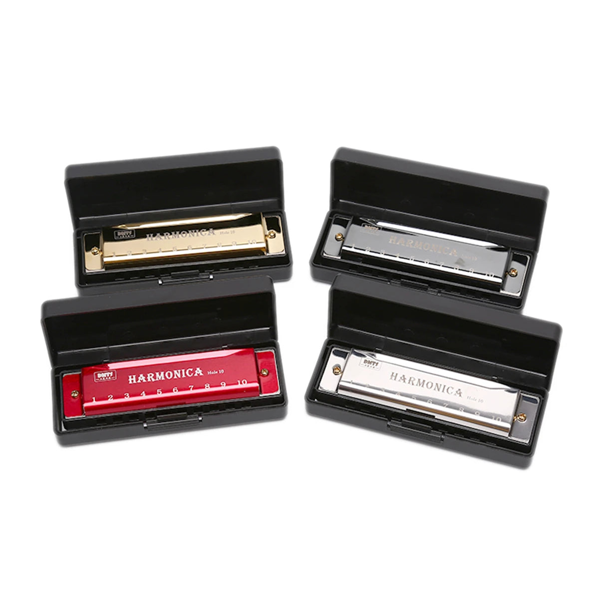 10-Hole Diatonic Harmonica in C with Protective Case – Beginner & Kids Music Gift