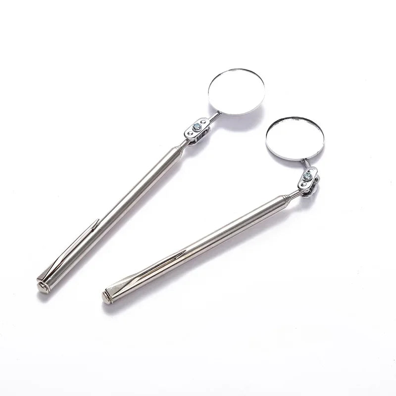 360° Telescoping Inspection Mirror with LED Light & Magnetic Head — Extendable 9.4–28.7 in (24–73 cm) for Car Repair