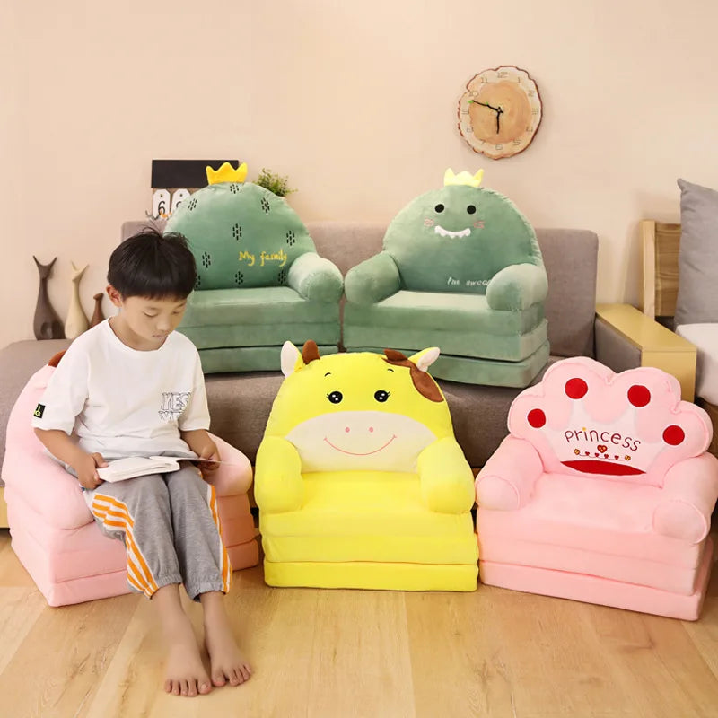 Children's Cartoon Folding Sofa Bed – Princess Toddler Convertible Chair