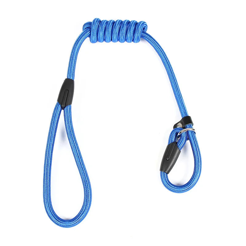 Adjustable Nylon Rope Dog Leash – 130 cm / 51 in Training Lead, Collar-Style Leash for Small/Medium/Large Dogs (S/M/L)