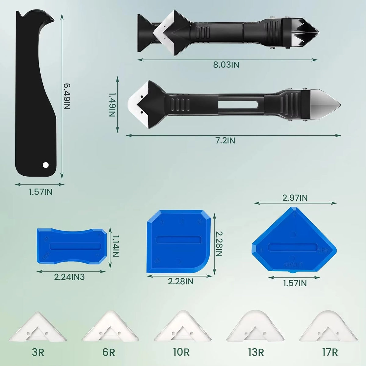 Rubber Combination Tool for Paint & Decorating - Versatile DIY Rubber Spreader