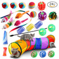 Interactive 11-Piece Cat Toy Variety Set — Feather Wands, Sisal Mice, Bell Balls & Plush Toys