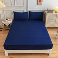 3-Piece Queen Size Polyester Bedding Set - Fitted Sheet, Pillowcases & Elastic Mattress Cover
