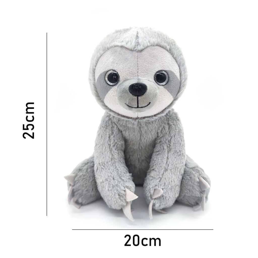 Realistic Sloth Plush Toy 25 cm (9.8 in) Soft PP Cotton Stuffed Animal Cuddly Sloth Doll Birthday Holiday Gift for Kids