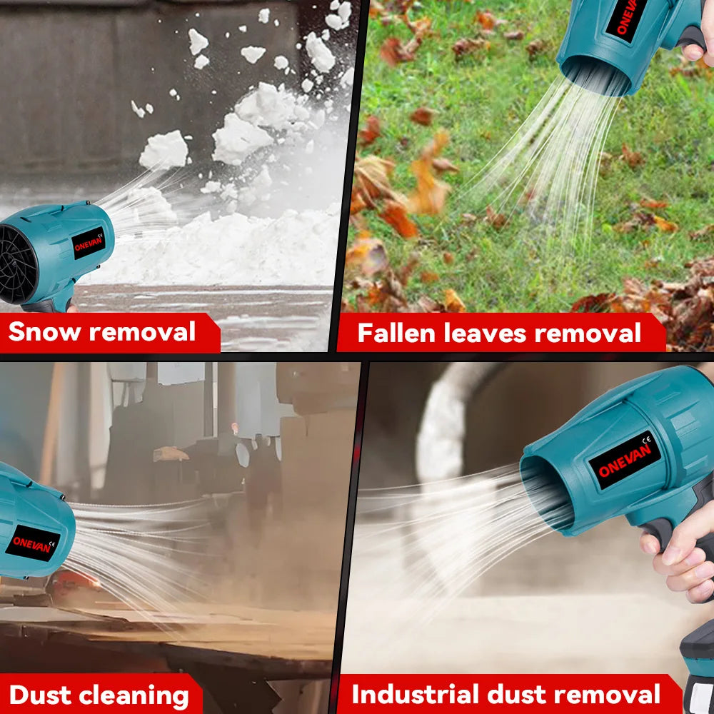 2000W Cordless Brushless Turbo Blower — 200 m/s High-Speed Air Blower for Leaves, Dust & Snow