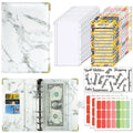 A6 Budget Binder Wallet Organizer — 12 Cash Envelopes, 12 Budget Sheets & 5 Label Stickers (7.84 x 5.2 in / 199 x 132 mm)