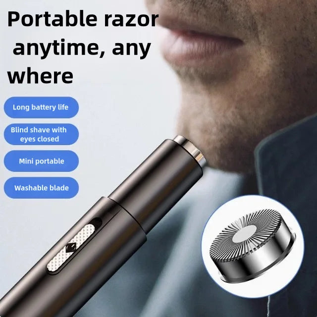 Electric Rechargeable Nose & Ear Hair Trimmer for Men Safe Cordless Facial and Beard Grooming