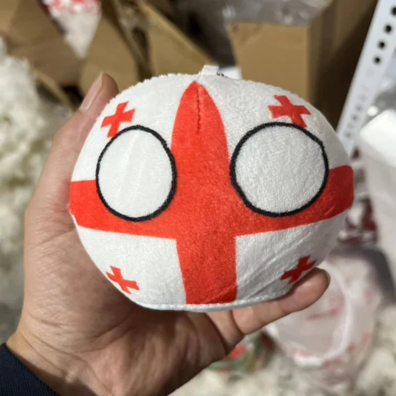 Polandball Countryball Plush Keychain 10 cm (3.9 in) 70 Designs Country Ball Pendant Stuffed Toy for Kids