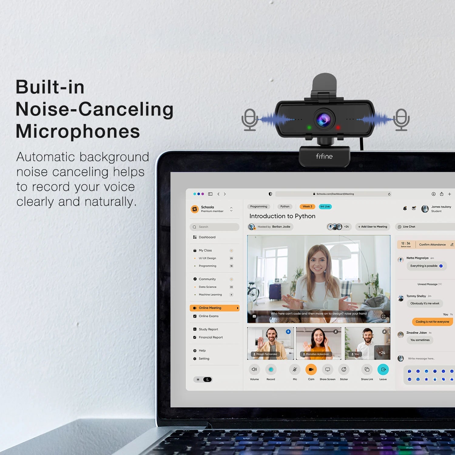 1440p HD USB Webcam with Microphone & Tripod Mount - 108° Wide-Angle, Plug-and-Play for Desktop & Laptop, Live Streaming & Video Calling