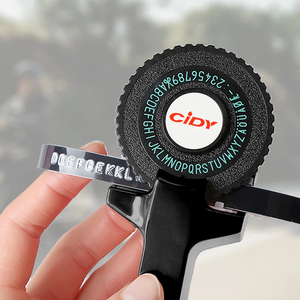 Mini Portable 3D Embossing Label Maker – Handheld Manual Typewriter Labeler with 2 Rolls 9mm (0.35 in) Tape