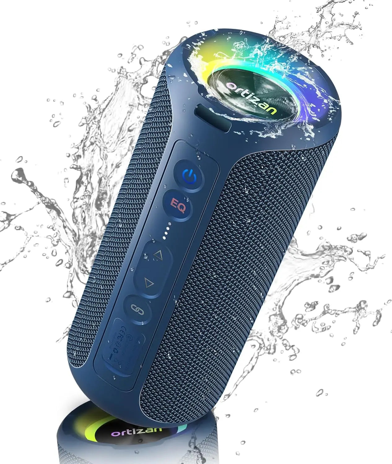 40W Portable Bluetooth Speaker — Bluetooth 5.3, IPX7 Waterproof, Deep Bass, LED Lights, 6600mAh Battery, TWS, AUX/TF