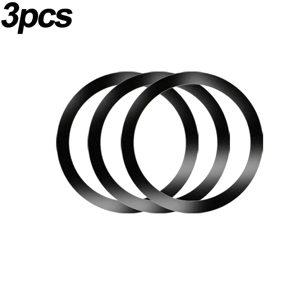 Universal Magnetic Metal Plate Ring for MagSafe Wireless Chargers – Adhesive Iron Sticker for Car Phone Holder