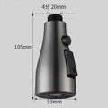 Universal Kitchen Faucet Spray Head 3-Mode Pull-Out Replacement ABS 1/2" (12.7 mm) Connector