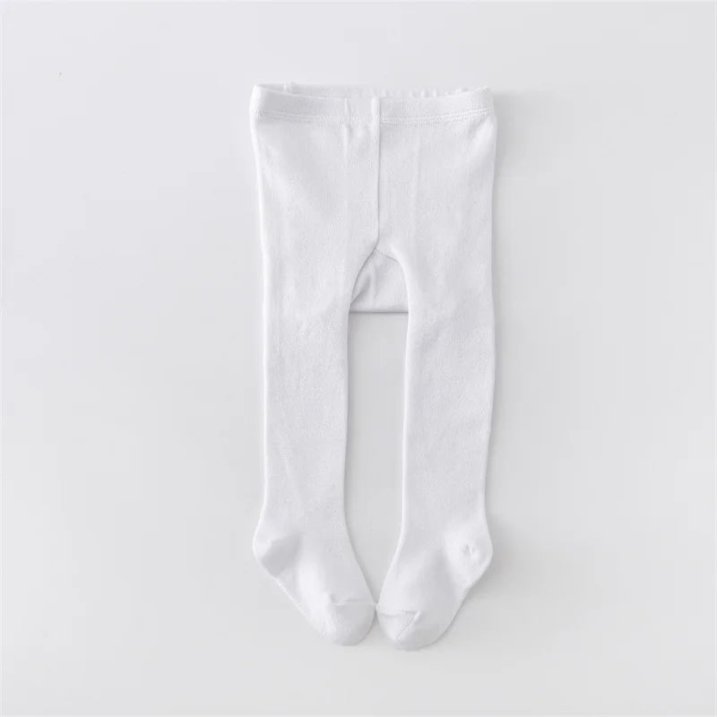 Baby Girl Cotton Knitted Tights Newborn & Toddler Pantyhose Casual White Black