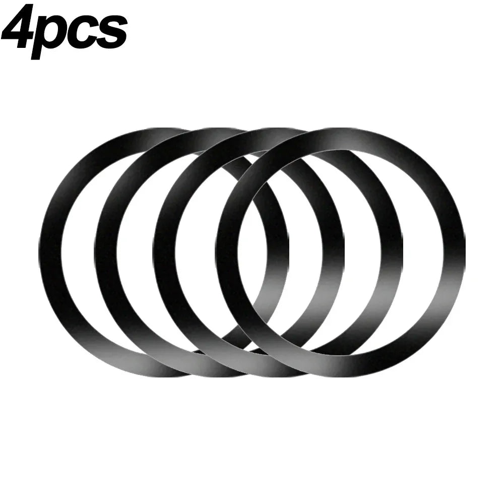 Universal Magnetic Metal Plate Ring for MagSafe Wireless Chargers – Adhesive Iron Sticker for Car Phone Holder