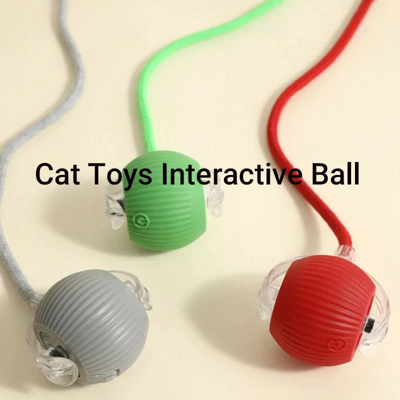 Rechargeable Automatic Rolling Cat Ball - Interactive Smart Toy for Cats & Kittens (2.36 x 2.75 in / 60 x 70 mm)