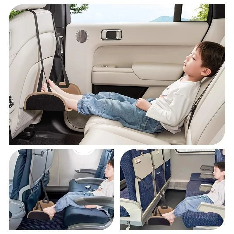 Portable Car Footrest Hammock – Adjustable Backseat Suspension Footrest for Travel & Office
