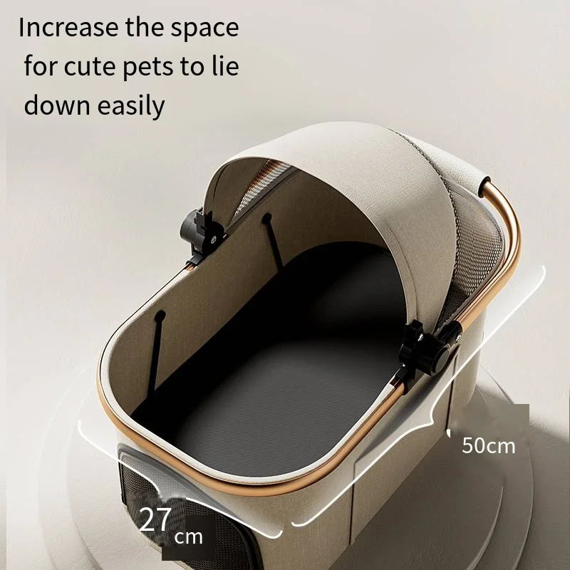 Detachable Pet & Baby Stroller - Portable One-Click Fold, Lightweight Universal Travel Stroller