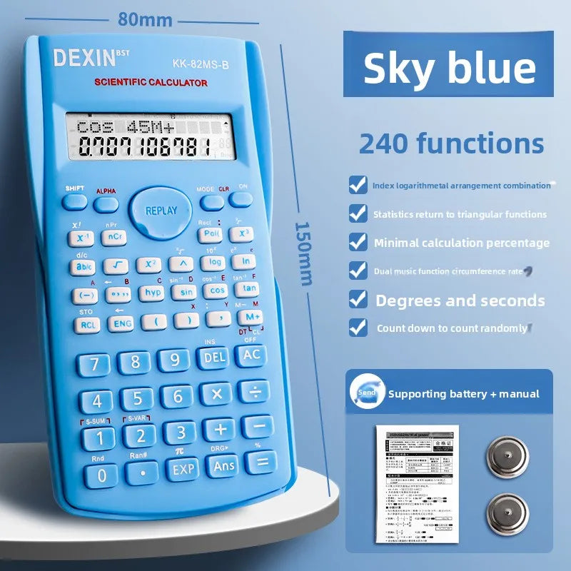 Scientific Student Calculator for Exams & Accounting Functions, Portable Classroom Calculator
