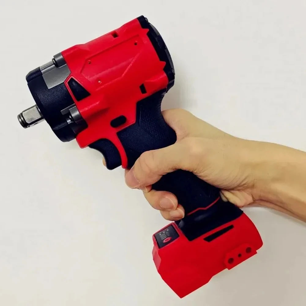 Brushless 1/2" (12.7 mm) Impact Wrench, 500 N·m (369 ft·lb) Cordless Electric Driver, 4-Gear, 18V Battery Compatible