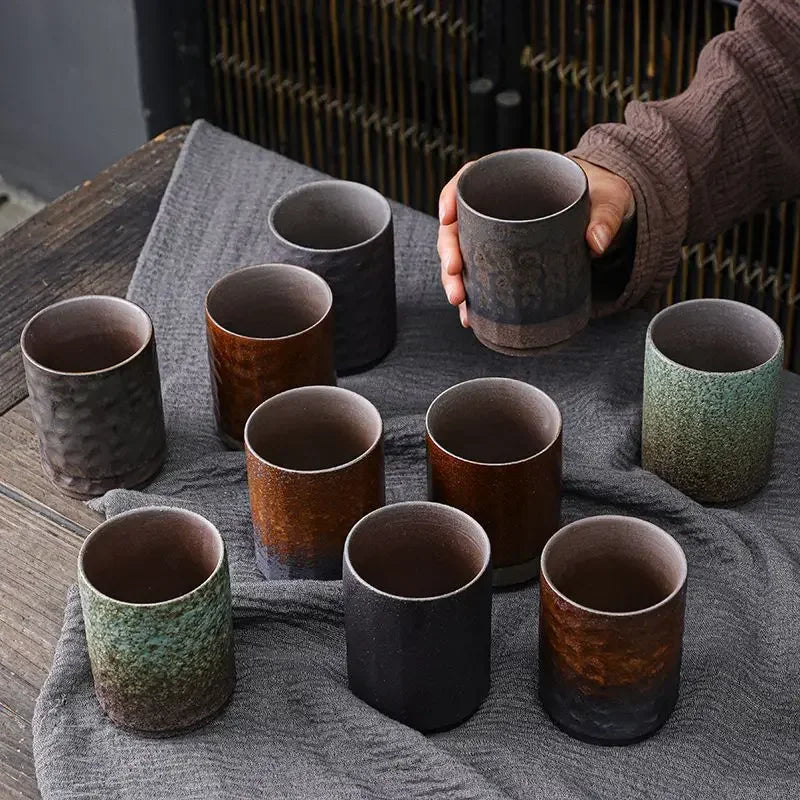 Handmade Stoneware Ceramic Mug – Large Rustic Coffee & Tea Cup, Single Piece