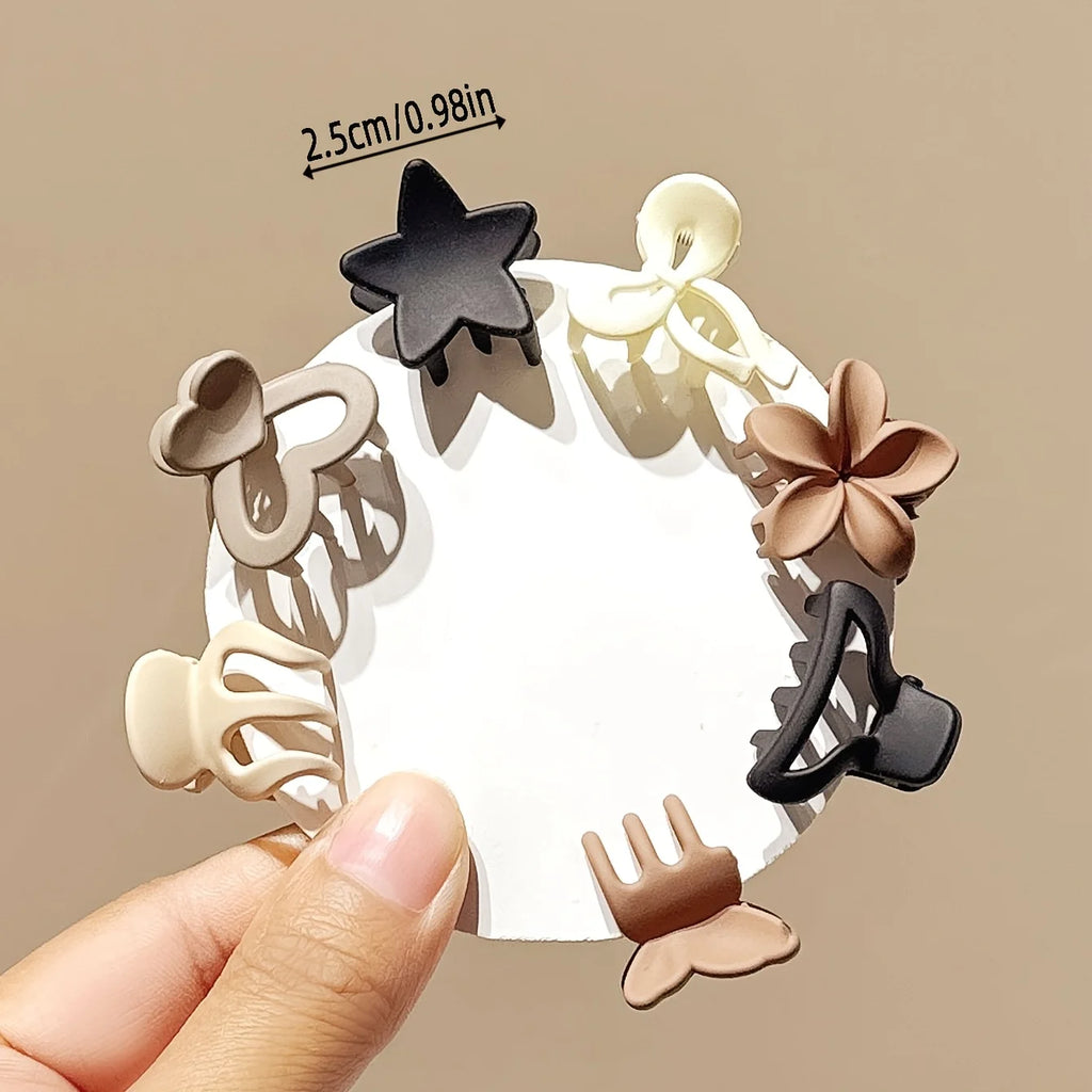 Mini Hair Claw Clips for Girls — Beige 5/10/20/30-Pack, Small 0.97in (2.5cm)
