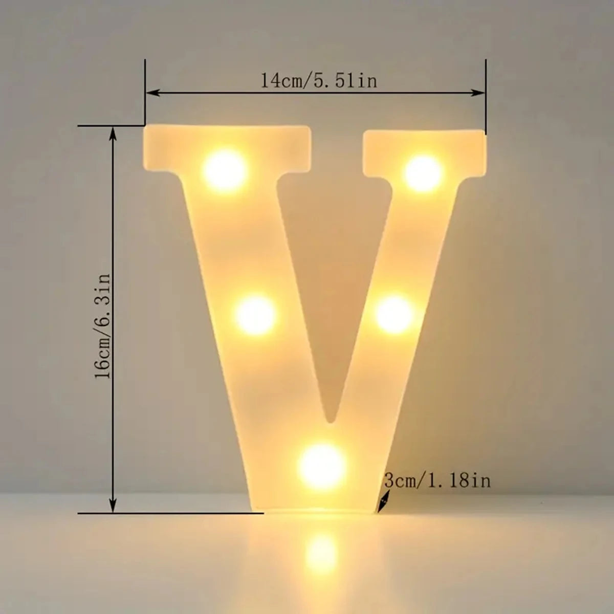 White LED Angel Night Light 6.3in (16 cm) Marquee Sign for Home, Wedding, Party & Christmas Decor
