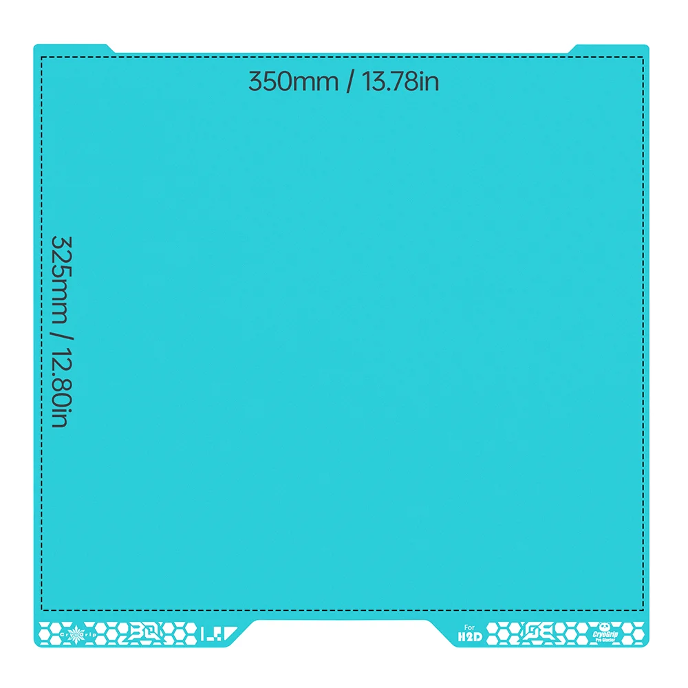 Double-Sided Build Plate Heatbed 350 x 325 mm (13.78 x 12.80 in) – High-Adhesion 3D Printer Surface