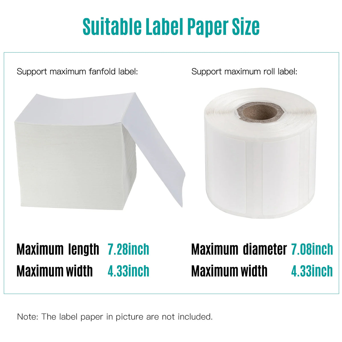 2-in-1 Desktop Thermal Label Holder for 4x6 in (102 x 152 mm) Shipping Labels – Roll & Fanfold Compatible