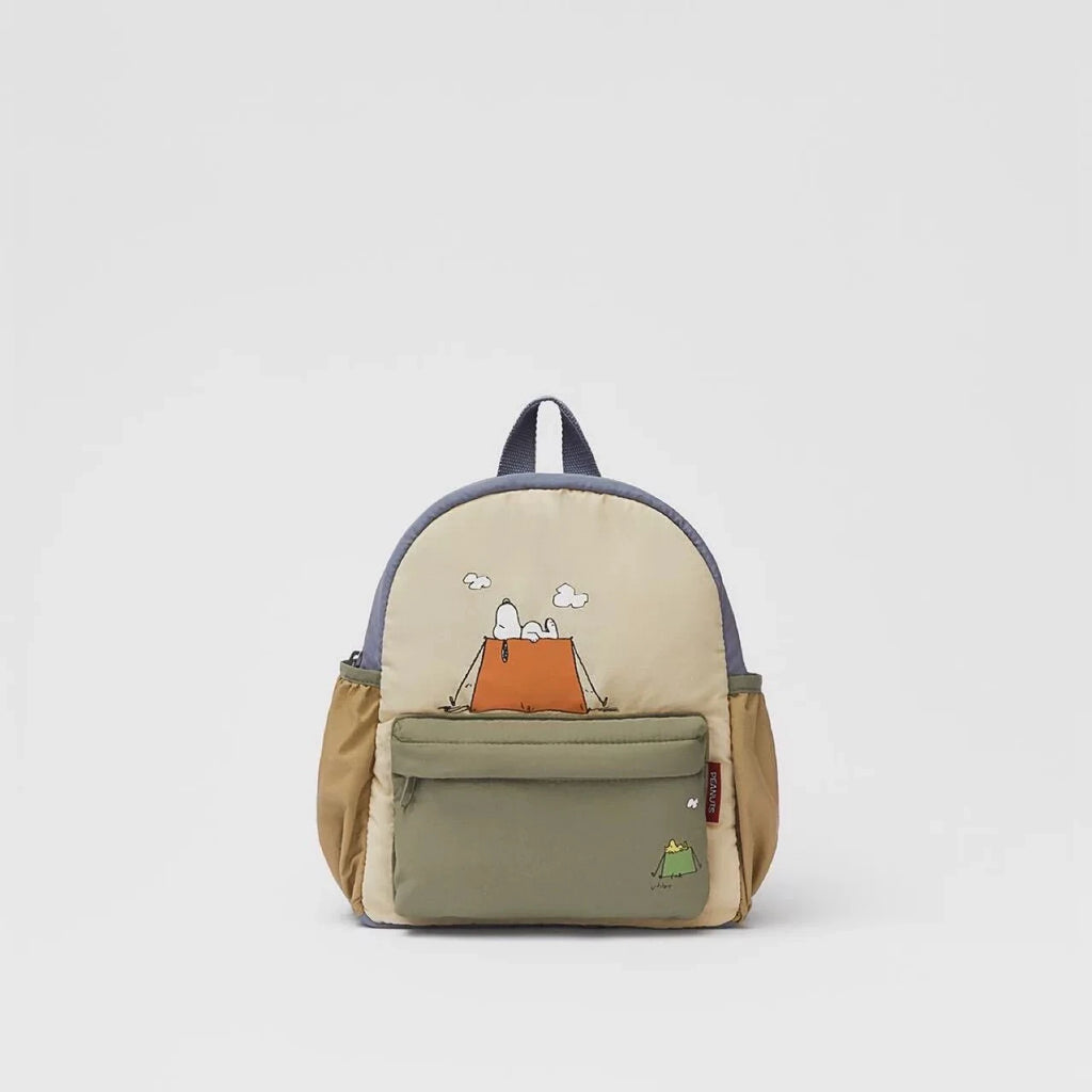 Cartoon Kids School Backpack for 4-6 Years, Nylon Zipper Two-Shoulder Bag