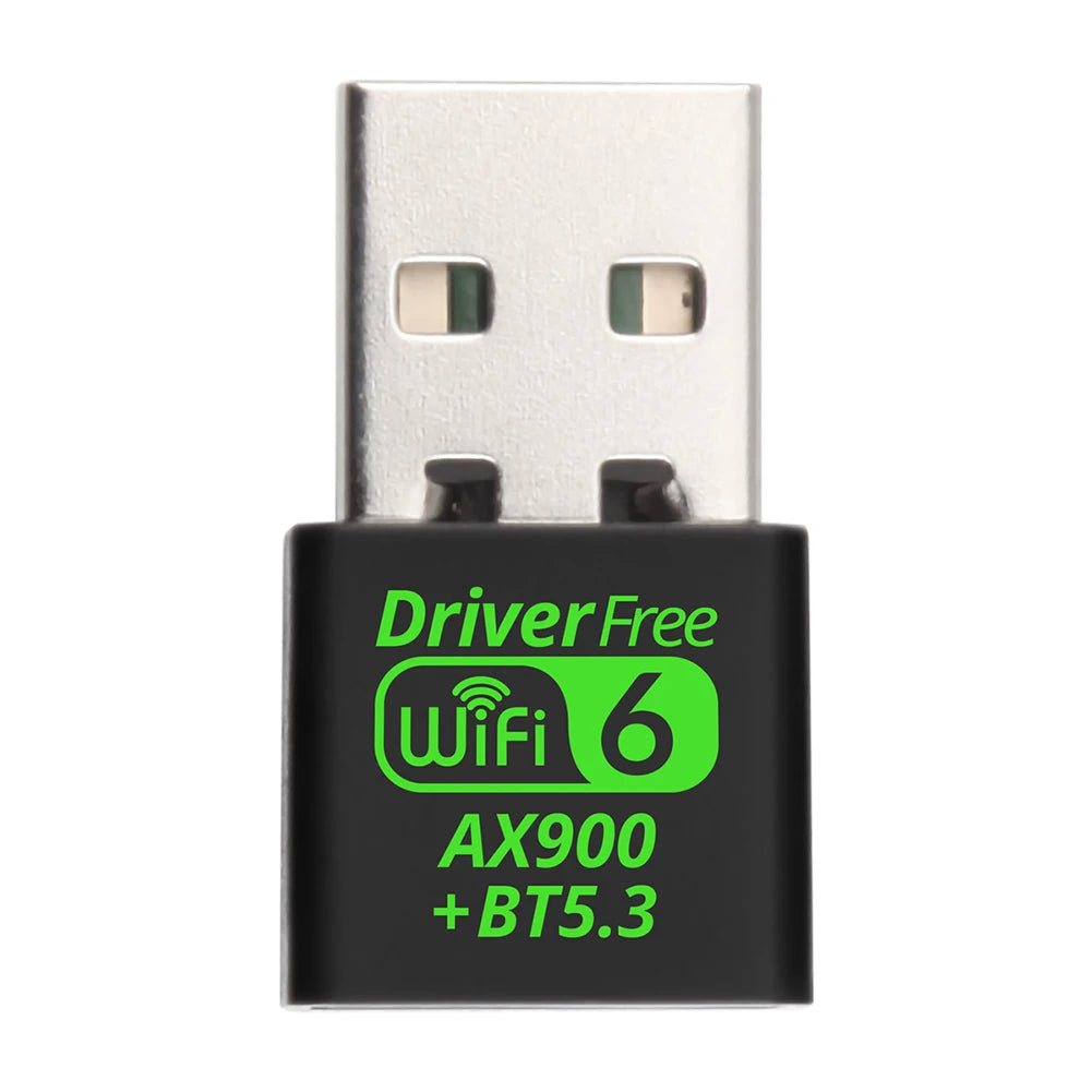 USB WiFi 6 and Bluetooth 5.3 Adapter Dual-Band 2.4/5.8GHz Mini USB Dongle Driver-Free