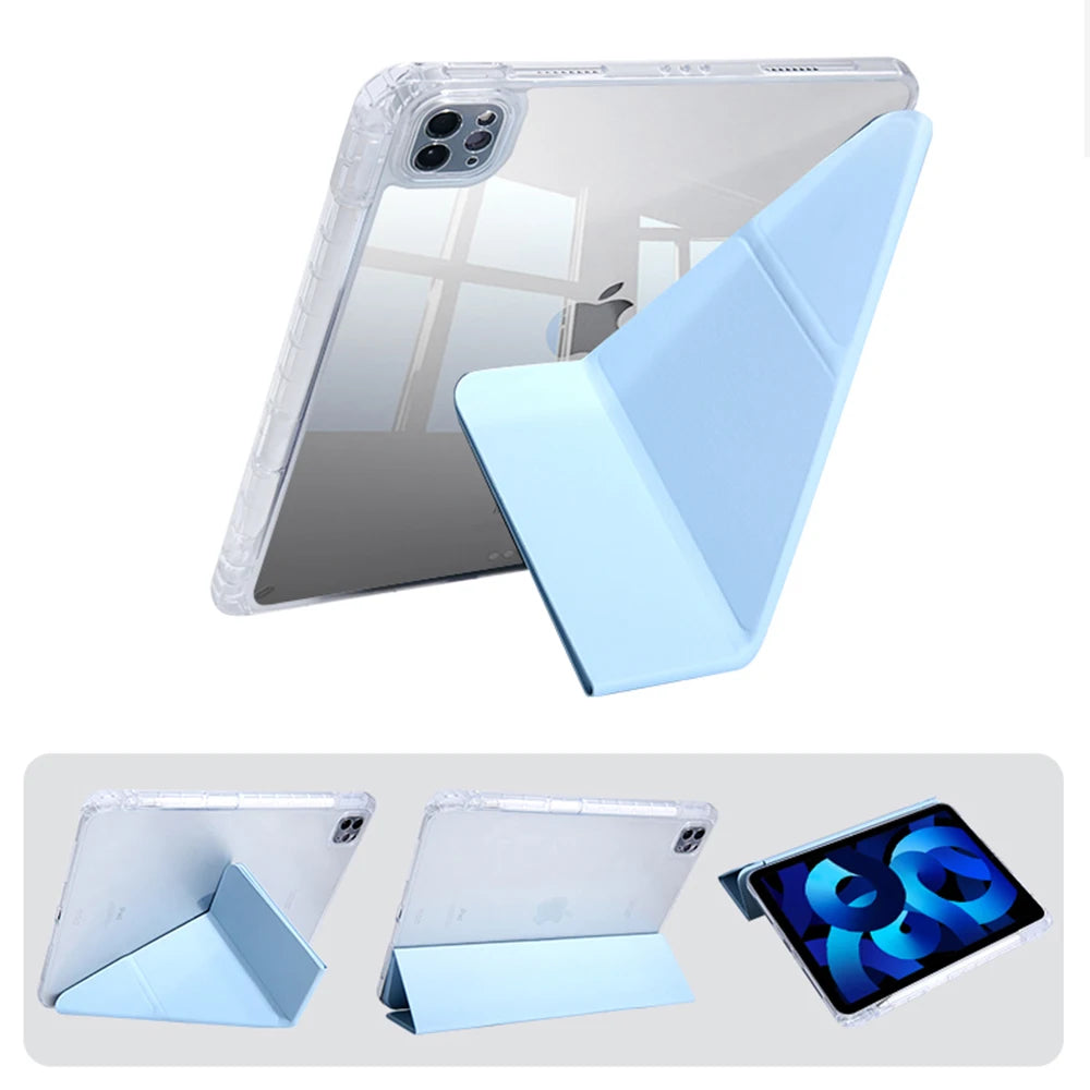 Universal iPad Case with Pencil Holder – Shockproof Acrylic Protective Cover, Fits 9.7–13.0 in (24.6–33.0 cm) iPad Air / Pro / Mini