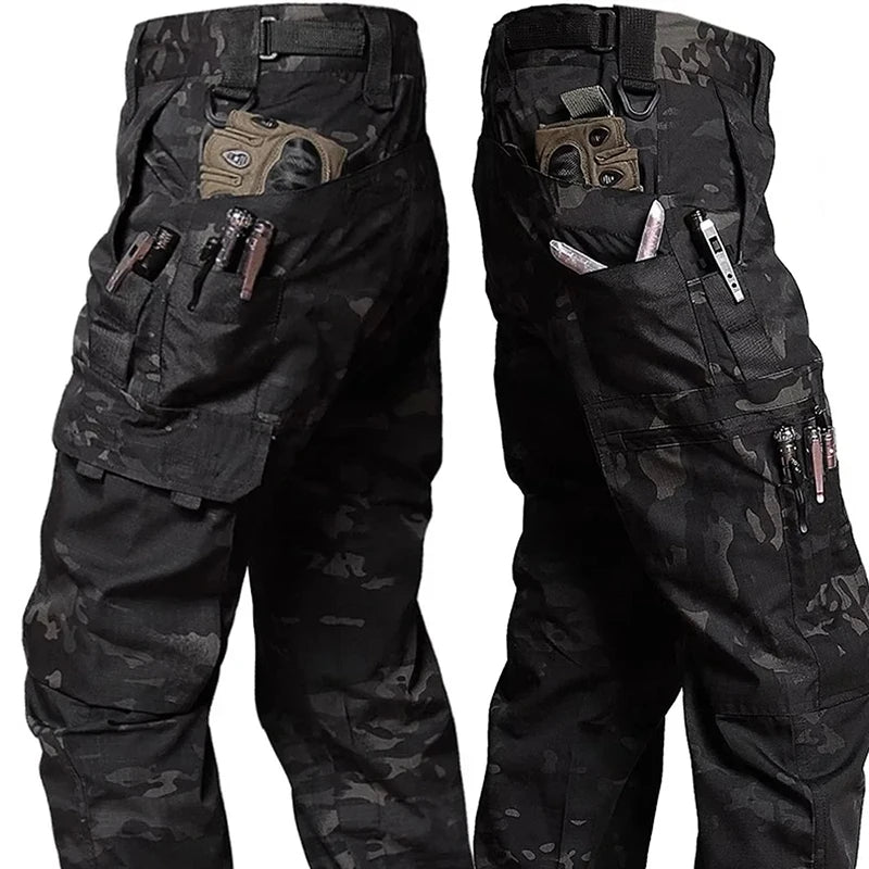 Tactical Cargo Pants for Men – Multi-Pocket Waterproof Work & Hiking Trousers