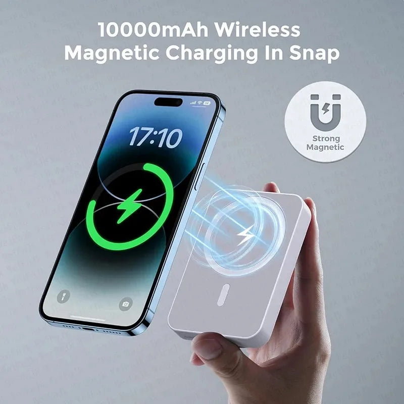 20000mAh Magnetic MagSafe-Compatible Wireless Power Bank 22.5W PD Fast Charger for iOS & Android