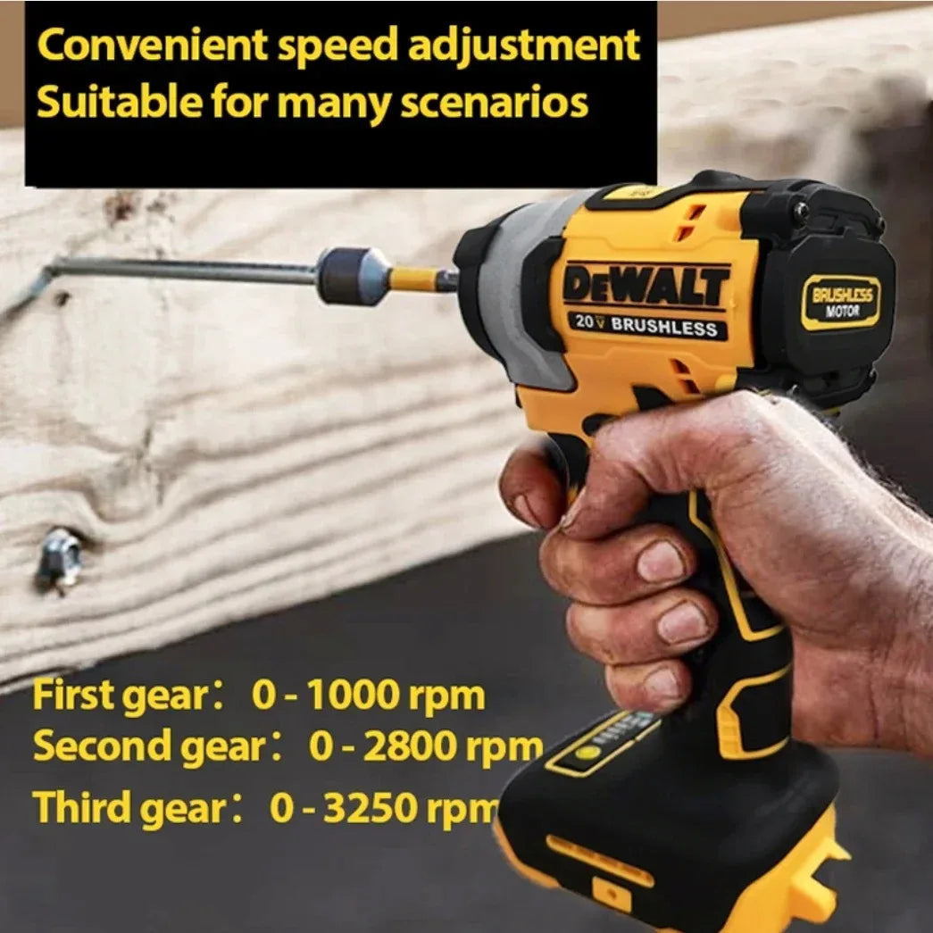 20V Cordless Brushless Impact Driver 205 N·m (151 ft·lb) Electric Screwdriver — Battery Powered