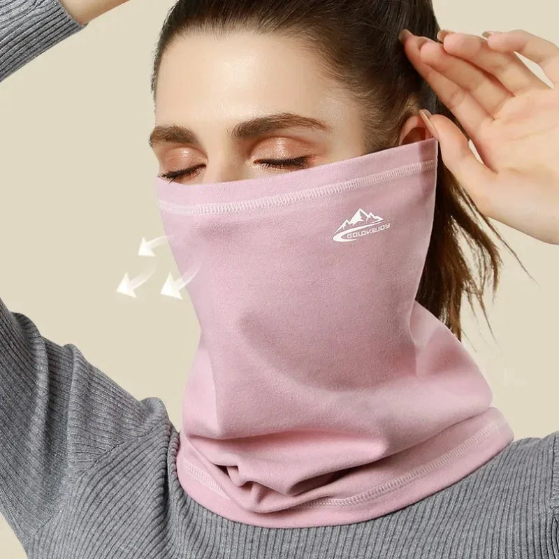 Thermal Velvet Ski Mask Neck Warmer - Unisex Breathable Windproof Balaclava for Skiing, Cycling, Running & Snowboarding