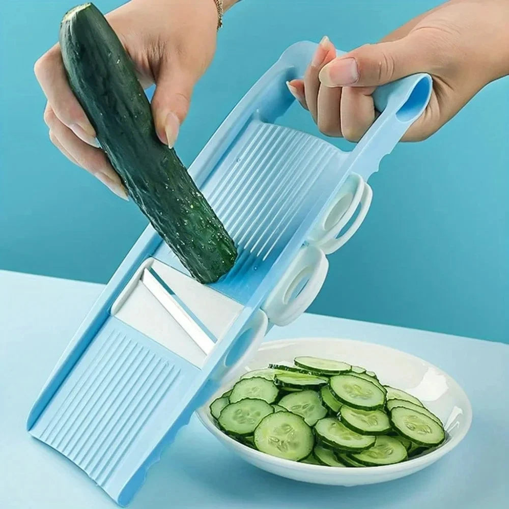 Multifunctional Vegetable and Fruit Slicer – Manual Food Grater, Potato Chopper & Veggie Dicer