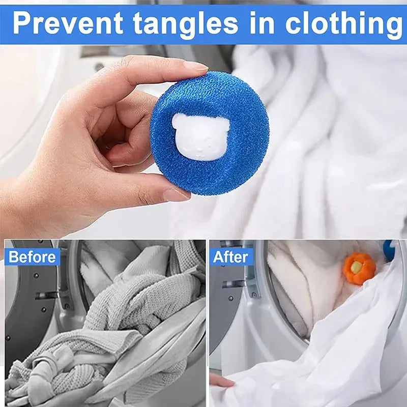Reusable Pet Hair Remover Laundry Balls - Lint & Fur Catcher for Washing Machine (1/3/5-Pack)