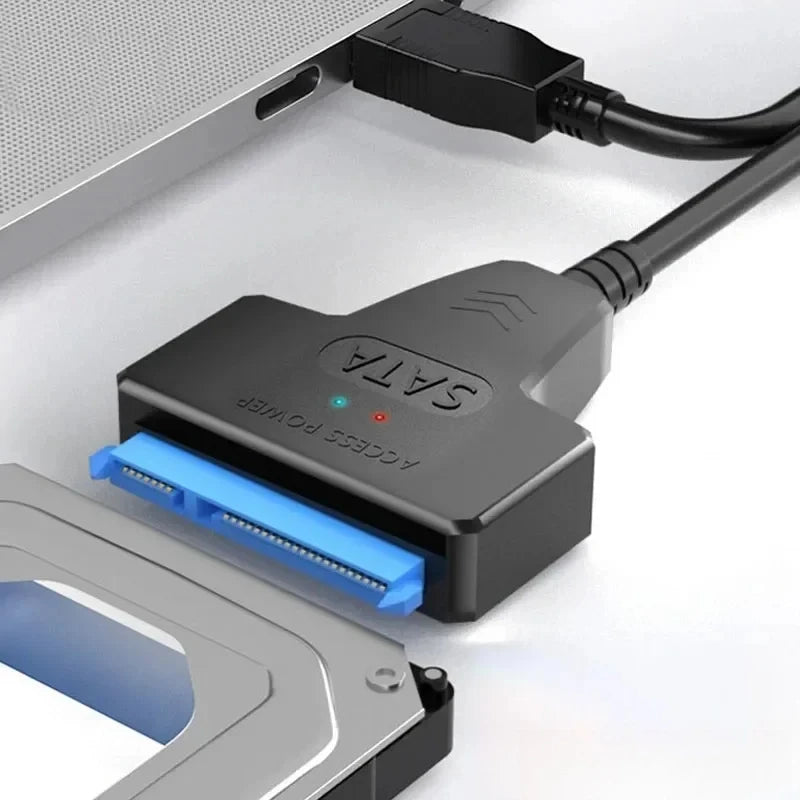 SATA III to USB 3.0 Adapter Cable for 2.5-Inch HDD/SSD (22-Pin) — Up to 6 Gbps with USB 2.0 Power Port