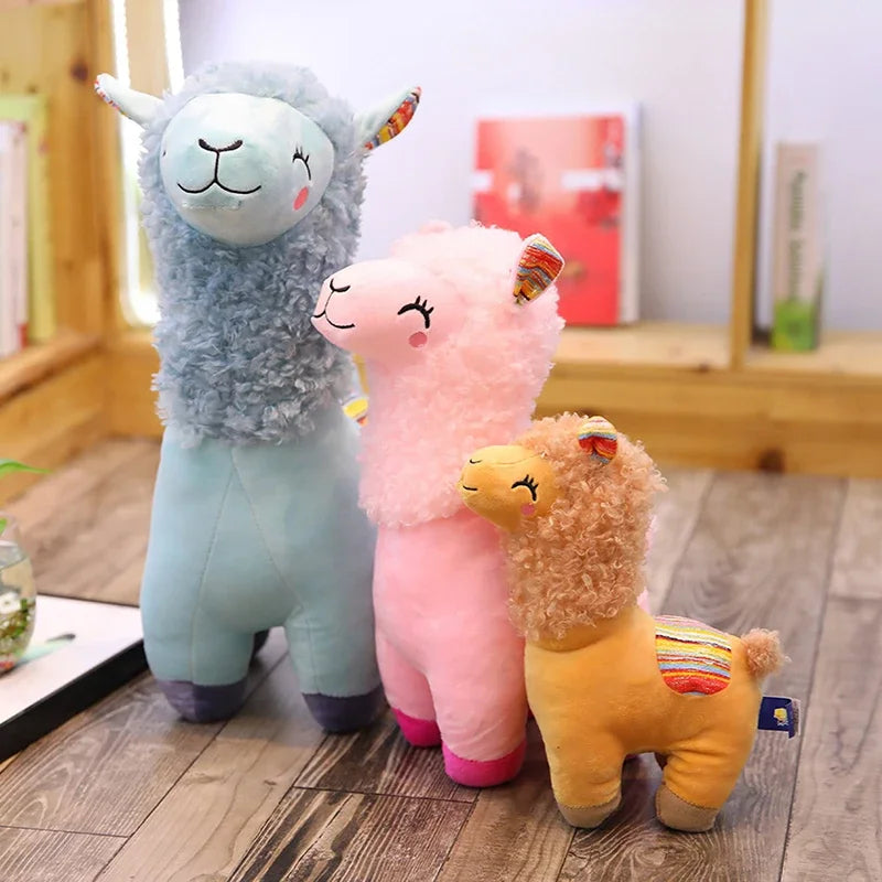 25cm (9.8 in) Smile Alpaca Llama Plush Toy - Soft Stuffed Animal Throw Pillow for Kids and Home Decor