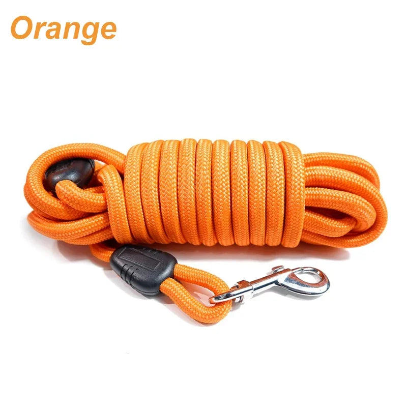 Heavy-Duty Nylon Dog Training Leash – 5m / 10m / 15m (16 / 33 / 49 ft) Long Recall & Agility Lead for Medium to Large Dogs