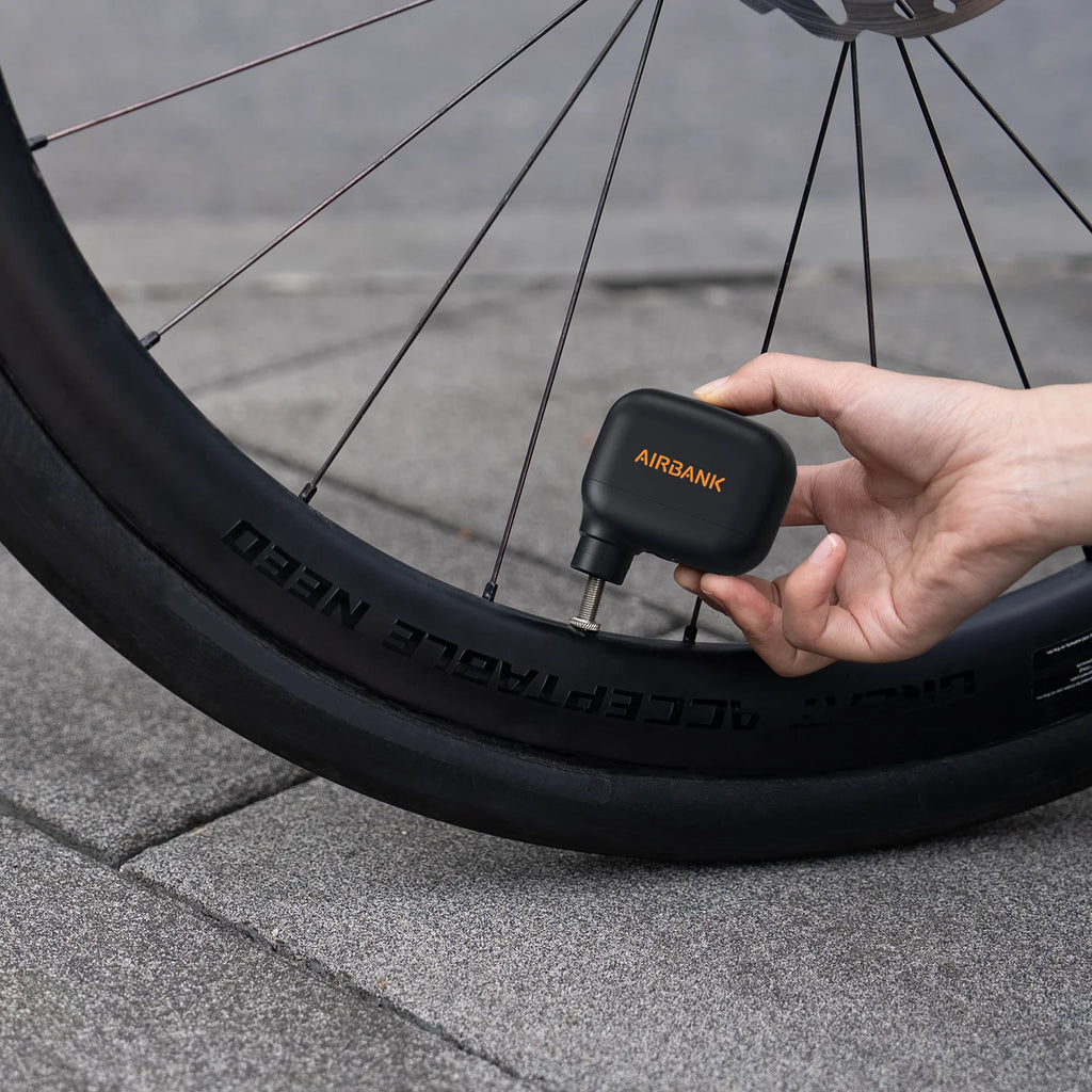 Mini Portable Rechargeable Bike Pump 100 PSI USB-C Air Inflator for Schrader & Presta Valves