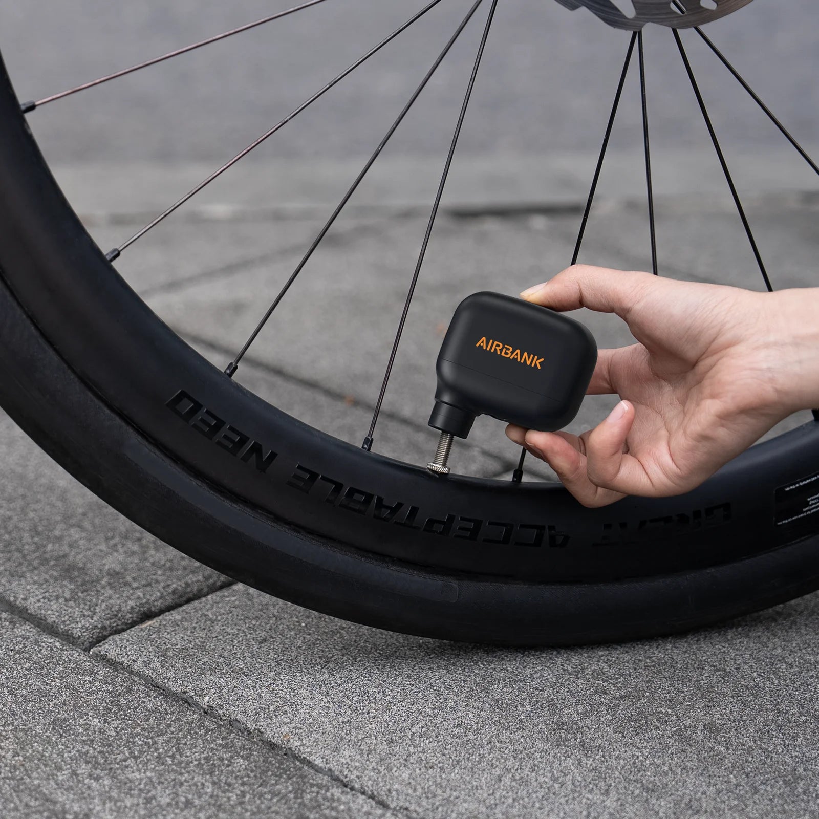 Mini Portable Rechargeable Bike Pump 100 PSI USB-C Air Inflator for Schrader & Presta Valves