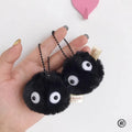 5 or 10-Pack Plush Coal Ball Keychains, Cute Black Cartoon Bag Charms & Pet Toy Accessories