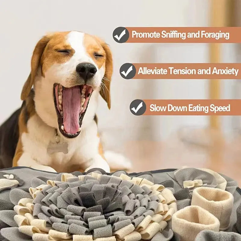 Dog Snuffle Mat Foraging & Scent Training Puzzle Toy – Interactive Slow Feeder, 25 x 17 in (63 x 43 cm)